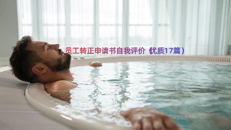 员工转正申请书自我评价（优质17篇）