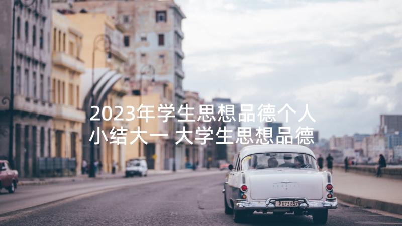 2023年学生思想品德个人小结大一 大学生思想品德个人总结(大全5篇)