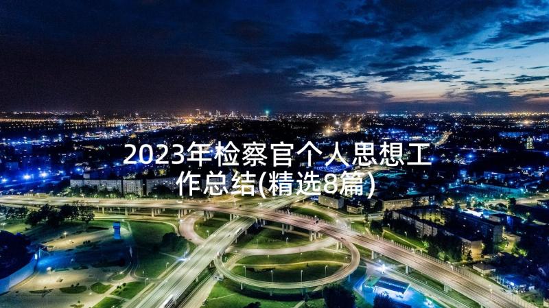 2023年检察官个人思想工作总结(精选8篇)