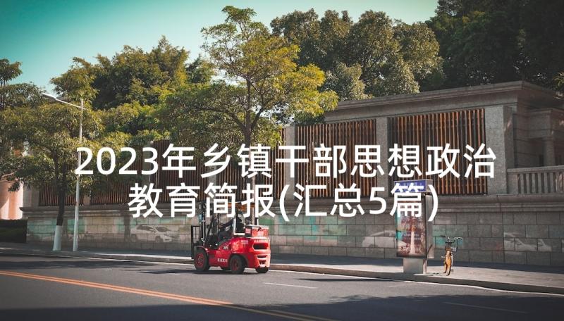 2023年乡镇干部思想政治教育简报(汇总5篇)