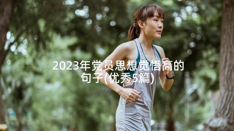 2023年党员思想觉悟高的句子(优秀5篇)