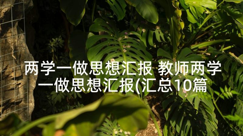 两学一做思想汇报 教师两学一做思想汇报(汇总10篇)