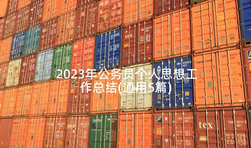 2023年公务员个人思想工作总结(通用5篇)