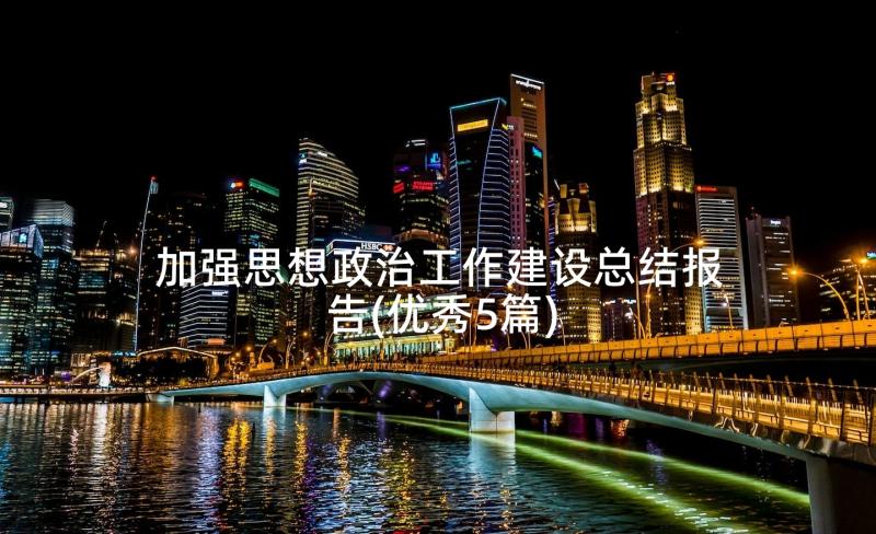 加强思想政治工作建设总结报告(优秀5篇)