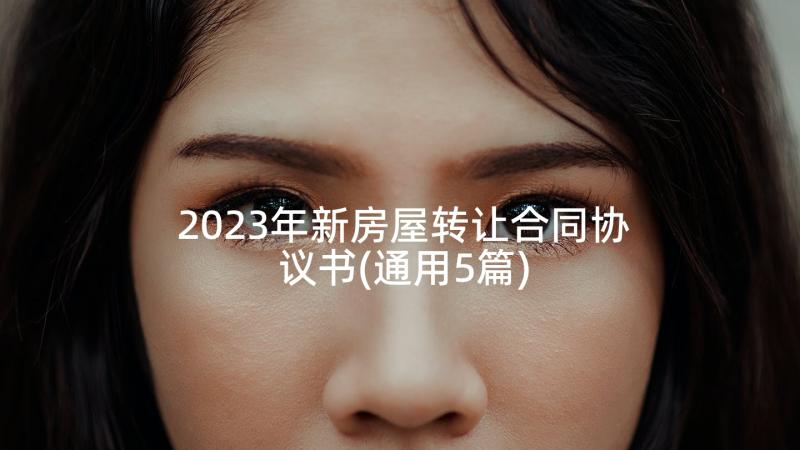 2023年新房屋转让合同协议书(通用5篇)