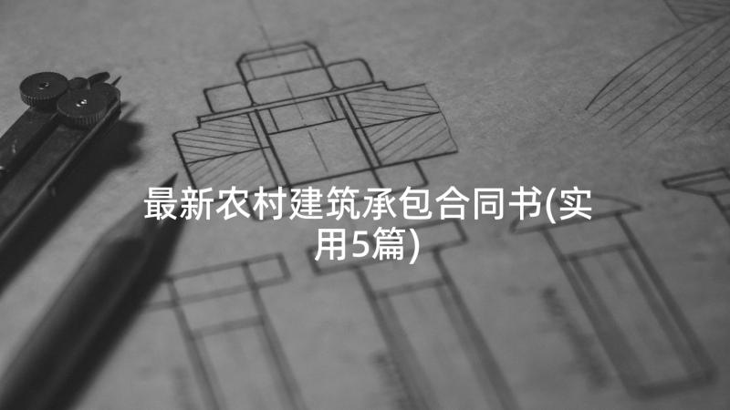 最新农村建筑承包合同书(实用5篇)