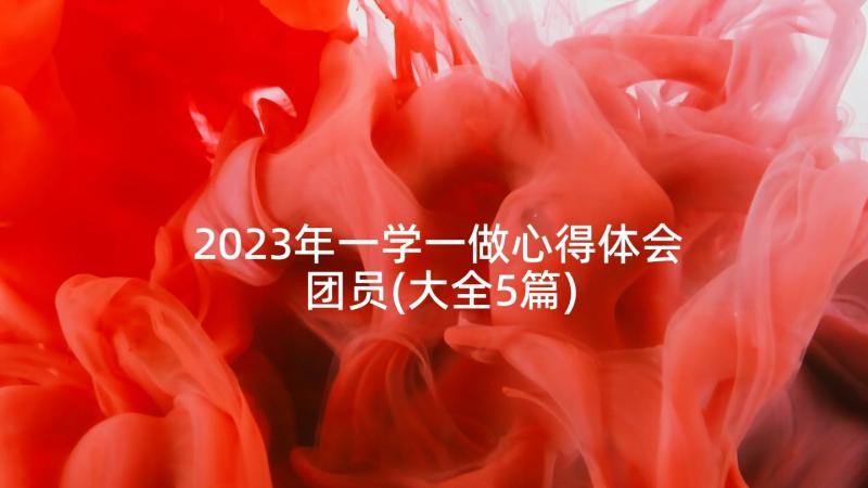 2023年一学一做心得体会团员(大全5篇)