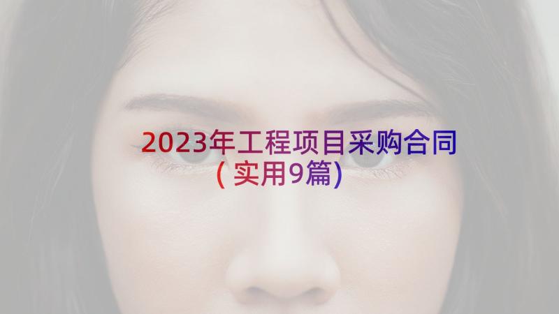 2023年工程项目采购合同(实用9篇)