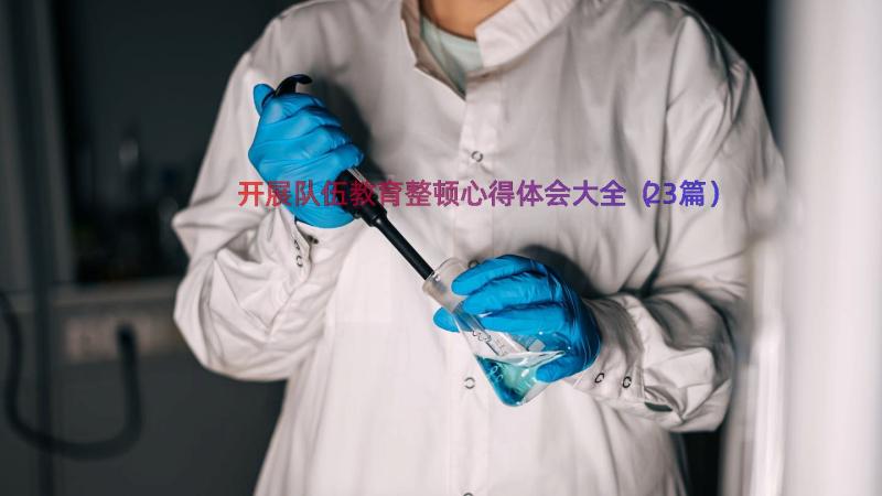 开展队伍教育整顿心得体会大全（23篇）