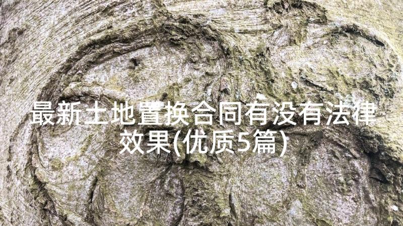 最新土地置换合同有没有法律效果(优质5篇)