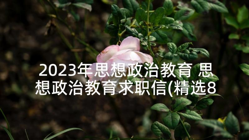 2023年思想政治教育 思想政治教育求职信(精选8篇)