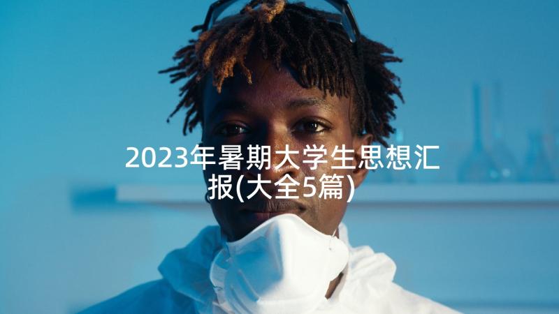 2023年暑期大学生思想汇报(大全5篇)