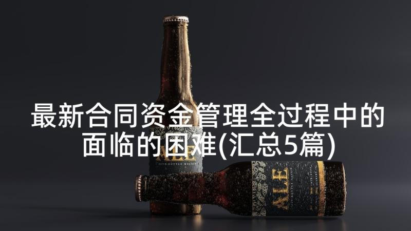 最新合同资金管理全过程中的面临的困难(汇总5篇)