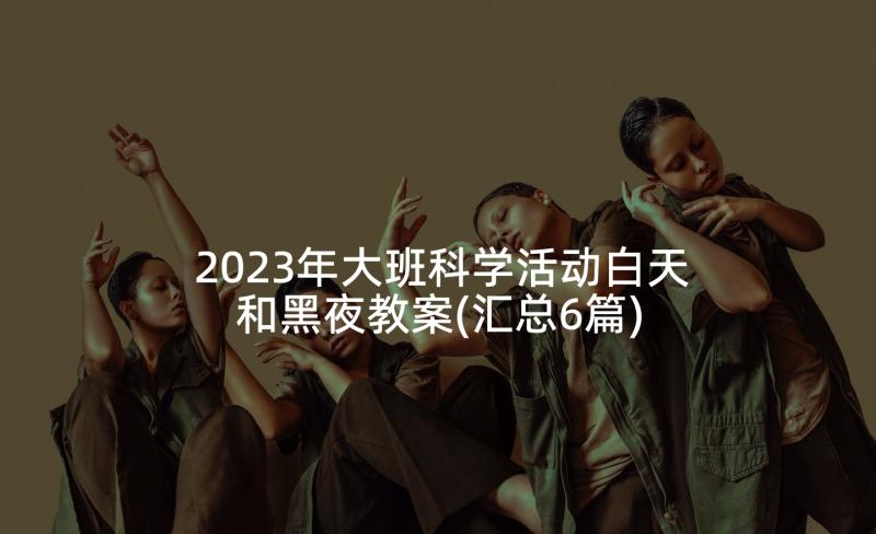 2023年大班科学活动白天和黑夜教案(汇总6篇)