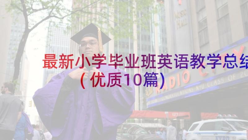 最新小学毕业班英语教学总结(优质10篇)