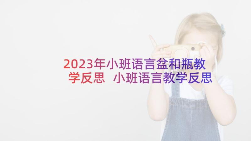 2023年小班语言盆和瓶教学反思 小班语言教学反思(优秀9篇)