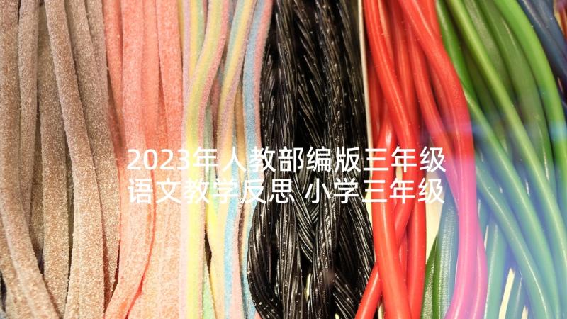 2023年人教部编版三年级语文教学反思 小学三年级语文教学反思(大全7篇)