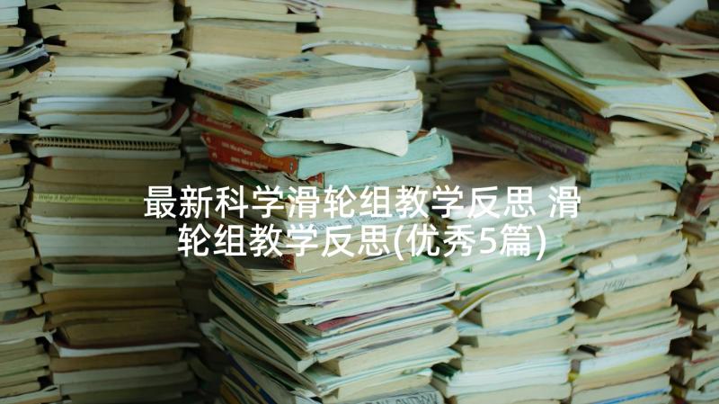 最新科学滑轮组教学反思 滑轮组教学反思(优秀5篇)