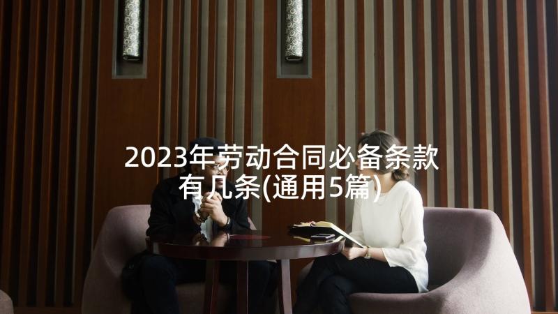 2023年劳动合同必备条款有几条(通用5篇)