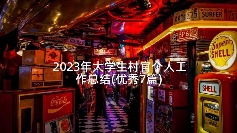 2023年大学生村官个人工作总结(优秀7篇)