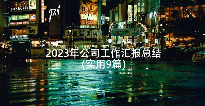 2023年公司工作汇报总结(实用9篇)