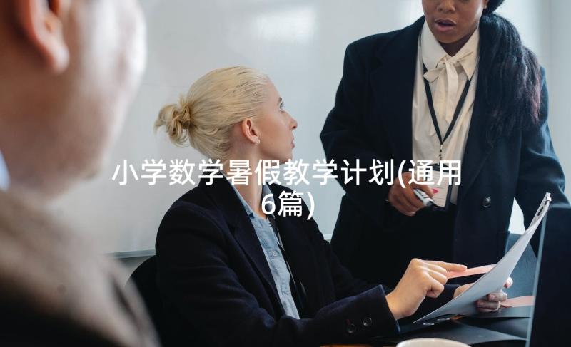 小学数学暑假教学计划(通用6篇)