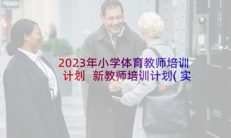 2023年小学体育教师培训计划 新教师培训计划(实用7篇)