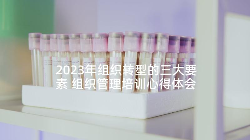 2023年组织转型的三大要素 组织管理培训心得体会(精选5篇)