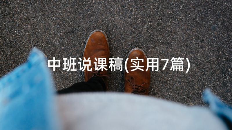 中班说课稿(实用7篇)