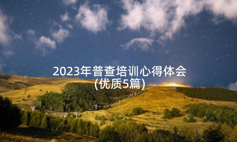 2023年普查培训心得体会(优质5篇)