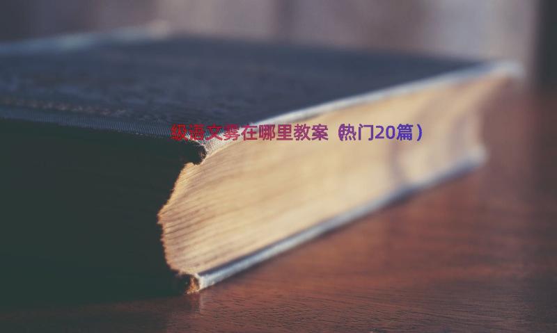 级语文雾在哪里教案（热门20篇）