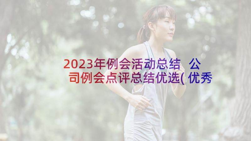 2023年例会活动总结 公司例会点评总结优选(优秀5篇)