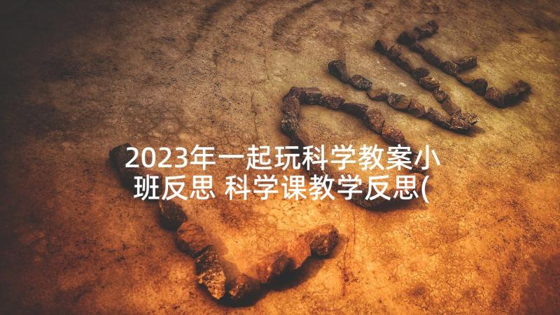 2023年一起玩科学教案小班反思 科学课教学反思(实用10篇)