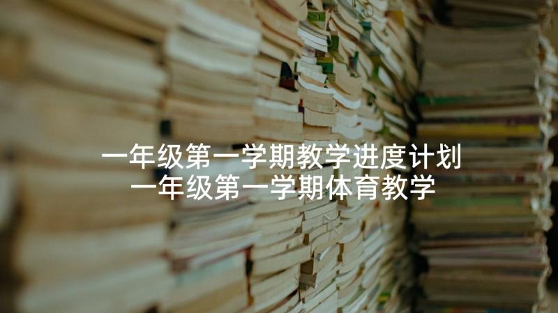 一年级第一学期教学进度计划 一年级第一学期体育教学计划(大全8篇)