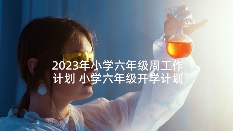 2023年小学六年级周工作计划 小学六年级开学计划书(优秀5篇)