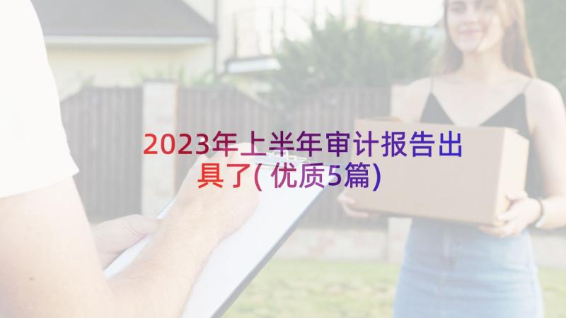 2023年上半年审计报告出具了(优质5篇)