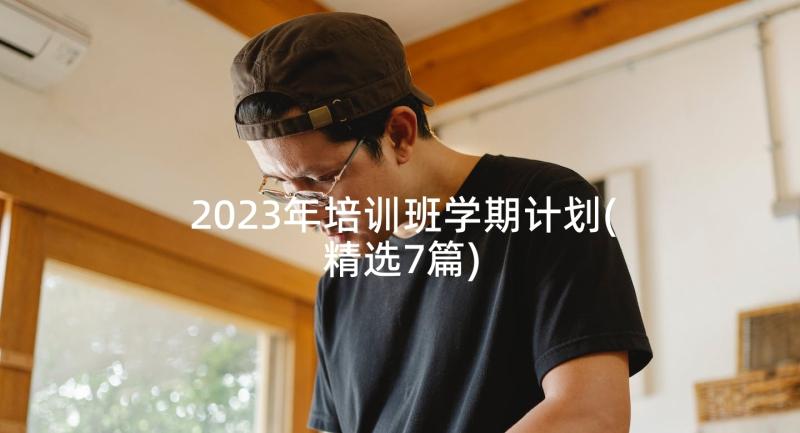 2023年培训班学期计划(精选7篇)