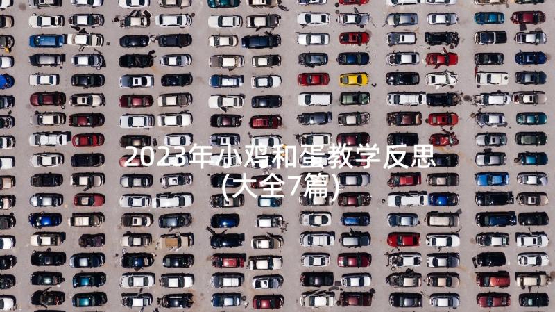 2023年小鸡和蛋教学反思(大全7篇)