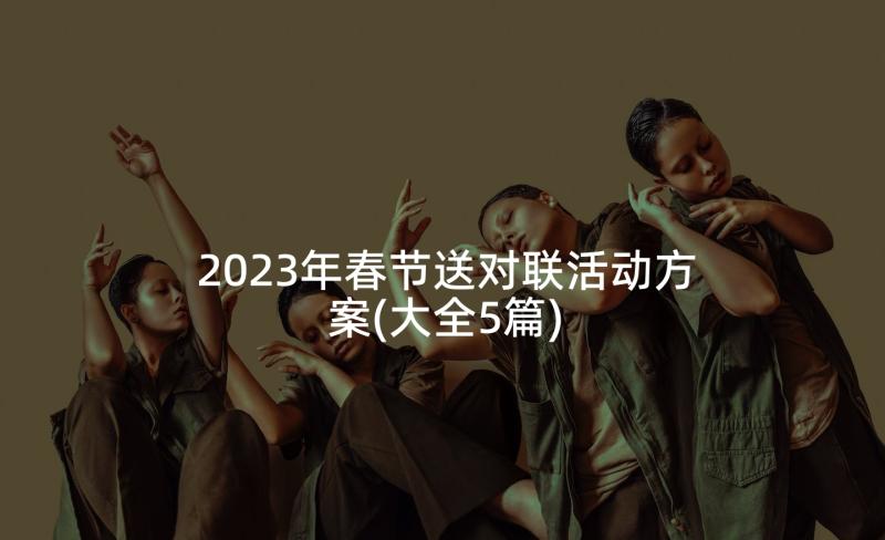 2023年春节送对联活动方案(大全5篇)