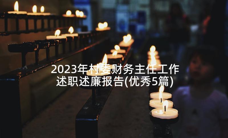 2023年村委财务主任工作述职述廉报告(优秀5篇)