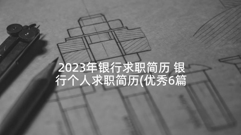 2023年银行求职简历 银行个人求职简历(优秀6篇)