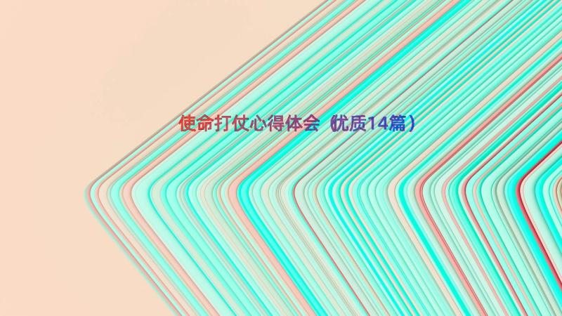 使命打仗心得体会（优质14篇）