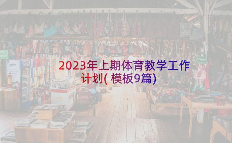 2023年上期体育教学工作计划(模板9篇)