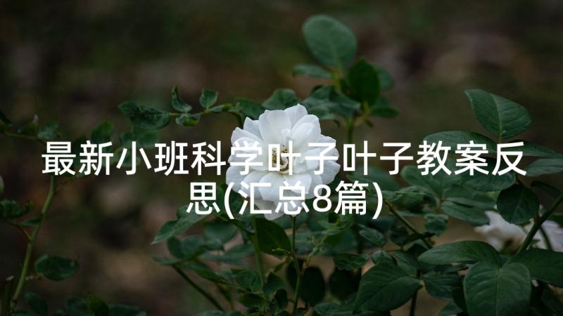 最新小班科学叶子叶子教案反思(汇总8篇)