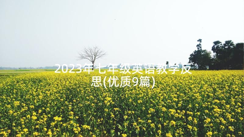 2023年七年级英语教学反思(优质9篇)