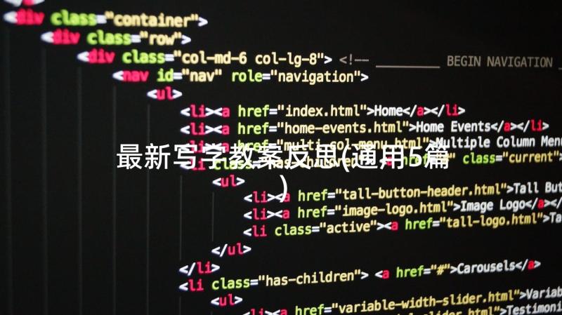 最新写字教案反思(通用5篇)