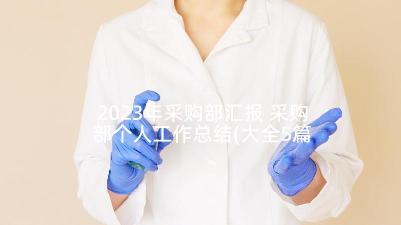 2023年采购部汇报 采购部个人工作总结(大全5篇)