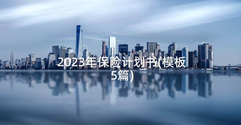 2023年保险计划书(模板5篇)