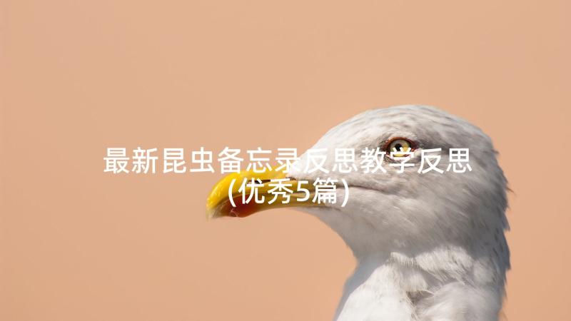 最新昆虫备忘录反思教学反思(优秀5篇)