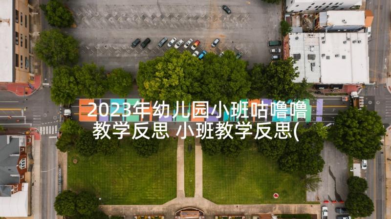 2023年幼儿园小班咕噜噜教学反思 小班教学反思(大全10篇)